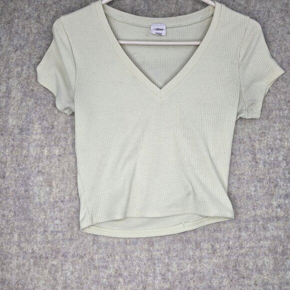 Destined Medium Ribbed Knit V-Neck T-Shirt - Picture 1 of 5
